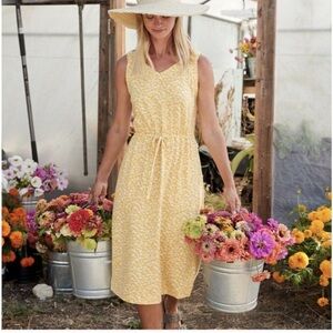 MIDI sleeveless cotton yellow mushroom Duluth dress size XL